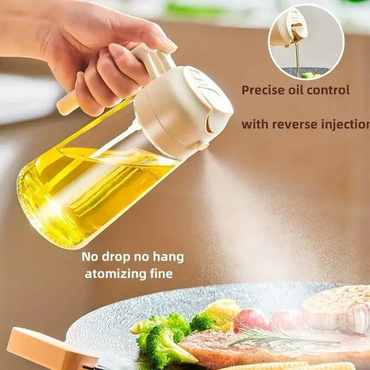 Leakproof Dual-Purpose Glass Oil Spray Bottle for Kitchen